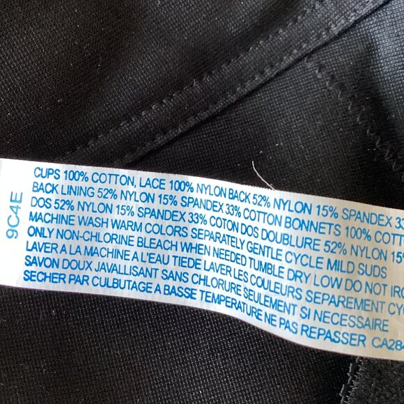 Exquisite Form Women's Black Bra Front Fastening Closure Wireless Size 40D - Picture 6 of 6